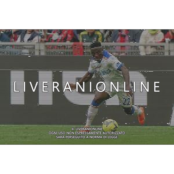 Lameck Banda (US Lecce) during the Italian soccer Serie A match AC Milan vs US Lecce on April 23, 2023 at Giuseppe Meazza Stadium in Milan, Italy. Photo by Emmanuele Mastrodonato/ag. Aldo Liverani sas/ AGENZIA ALDO LIVERANI SAS