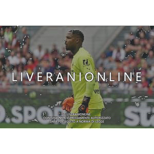 Mike Maignan (AC Milan) during the Italian soccer Serie A match AC Milan vs US Lecce on April 23, 2023 at Giuseppe Meazza Stadium in Milan, Italy. Photo by Emmanuele Mastrodonato/ag. Aldo Liverani sas/ AGENZIA ALDO LIVERANI SAS