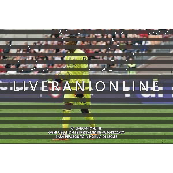 Mike Maignan (AC Milan) during the Italian soccer Serie A match AC Milan vs US Lecce on April 23, 2023 at Giuseppe Meazza Stadium in Milan, Italy. Photo by Emmanuele Mastrodonato/ag. Aldo Liverani sas/ AGENZIA ALDO LIVERANI SAS