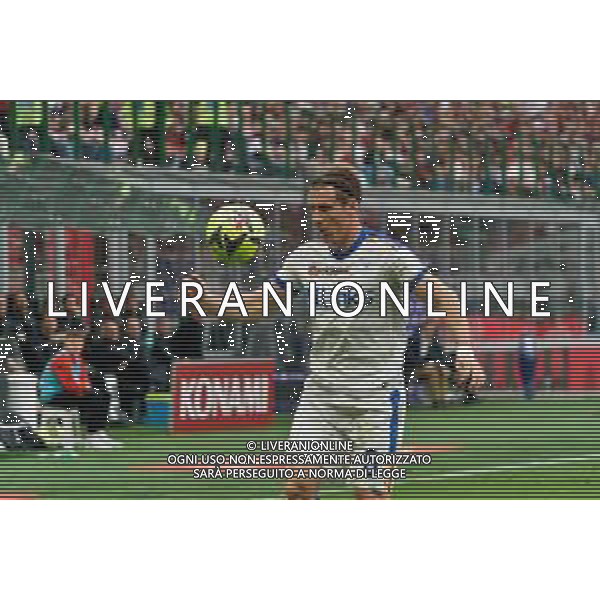 Federico Baschirotto (US Lecce) during the Italian soccer Serie A match AC Milan vs US Lecce on April 23, 2023 at Giuseppe Meazza Stadium in Milan, Italy. Photo by Emmanuele Mastrodonato/ag. Aldo Liverani sas/ AGENZIA ALDO LIVERANI SAS