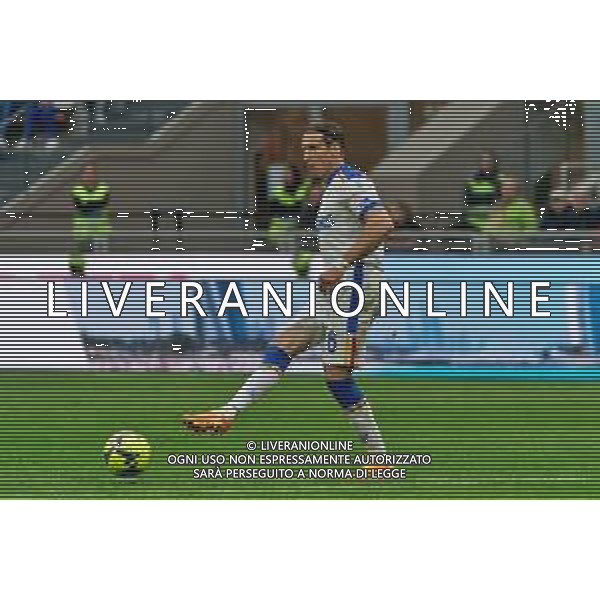 Federico Baschirotto (US Lecce) during the Italian soccer Serie A match AC Milan vs US Lecce on April 23, 2023 at Giuseppe Meazza Stadium in Milan, Italy. Photo by Emmanuele Mastrodonato/ag. Aldo Liverani sas/ AGENZIA ALDO LIVERANI SAS