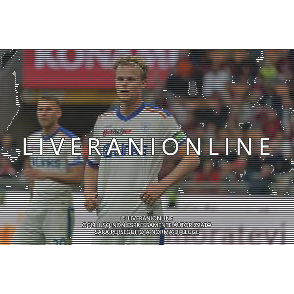 Morten Hjulmand (US Lecce) during the Italian soccer Serie A match AC Milan vs US Lecce on April 23, 2023 at Giuseppe Meazza Stadium in Milan, Italy. Photo by Emmanuele Mastrodonato/ag. Aldo Liverani sas/ AGENZIA ALDO LIVERANI SAS