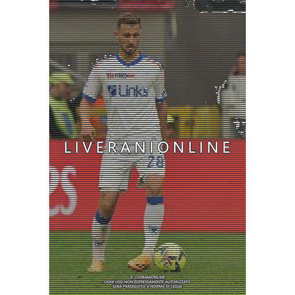 Remi Oudin (US Lecce) during the Italian soccer Serie A match AC Milan vs US Lecce on April 23, 2023 at Giuseppe Meazza Stadium in Milan, Italy. Photo by Emmanuele Mastrodonato/ag. Aldo Liverani sas/ AGENZIA ALDO LIVERANI SAS