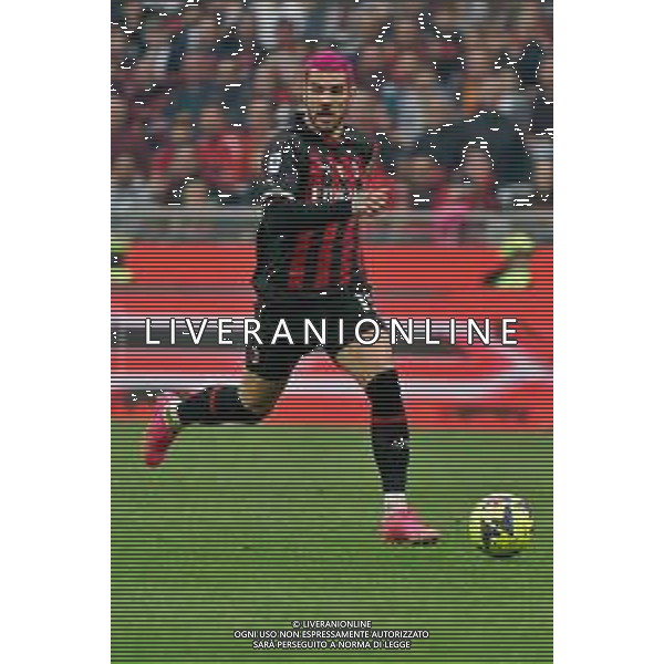 Theo Hernández (AC Milan) during the Italian soccer Serie A match AC Milan vs US Lecce on April 23, 2023 at Giuseppe Meazza Stadium in Milan, Italy. Photo by Emmanuele Mastrodonato/ag. Aldo Liverani sas/ AGENZIA ALDO LIVERANI SAS