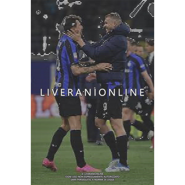 Francesco Acerbi (Inter) SX e Edin Dzeko (Inter) DX Inter vs Juventus Milano 26-04-2023 Stadio Giuseppe Meazza San Siro Coppa Italia Frecciarossa - semifinale gara di ritorno foto Roberto Garavaglia/ag. Aldo Liverani sas