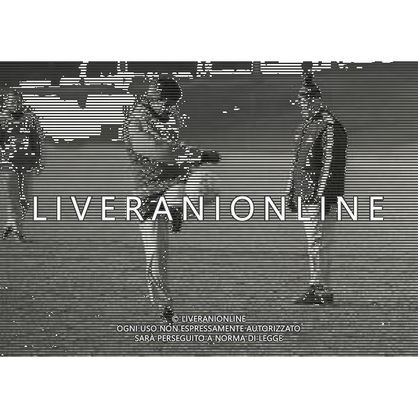 1987 MILANELLO-ALLENAMENTO MILAN CALCIO NELLA FOTO PIETRO PAOLO VIRDIS E NILS LIEDHOLM AG ALDO LIVERANI SAS