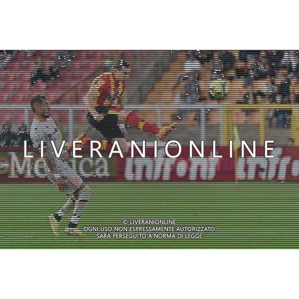Federico Baschirotto (US Lecce) and Roberto Pereyra (Udinese Calcio) during the Italian soccer Serie A match US Lecce vs Udinese Calcio on April 28, 2023 at Via del Mare Stadium in Lecce, Italy. Photo by Emmanuele Mastrodonato/ag. Aldo Liverani sas/ AGENZIA ALDO LIVERANI SAS