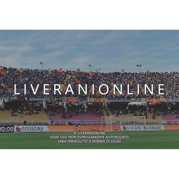Supporters of US Lecce during the Italian soccer Serie A match US Lecce vs Udinese Calcio on April 28, 2023 at Via del Mare Stadium in Lecce, Italy. Photo by Emmanuele Mastrodonato/ag. Aldo Liverani sas/ AGENZIA ALDO LIVERANI SAS