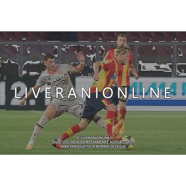 Morten Hjulmand (US Lecce) and Lazar Samardžić (Udinese Calcio) during the Italian soccer Serie A match US Lecce vs Udinese Calcio on April 28, 2023 at Via del Mare Stadium in Lecce, Italy. Photo by Emmanuele Mastrodonato/ag. Aldo Liverani sas/ AGENZIA ALDO LIVERANI SAS
