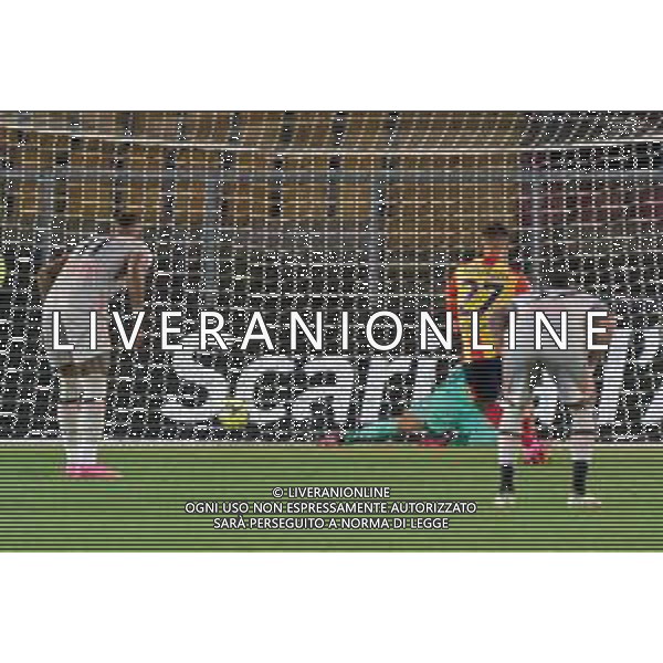Gabriel Strefezza (US Lecce) scores a goal of 1-0 during the Italian soccer Serie A match US Lecce vs Udinese Calcio on April 28, 2023 at Via del Mare Stadium in Lecce, Italy. Photo by Emmanuele Mastrodonato/ag. Aldo Liverani sas/ AGENZIA ALDO LIVERANI SAS