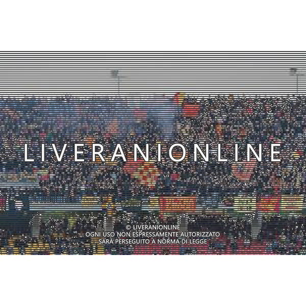 Supporters of US Lecce during the Italian soccer Serie A match US Lecce vs Udinese Calcio on April 28, 2023 at Via del Mare Stadium in Lecce, Italy. Photo by Emmanuele Mastrodonato/ag. Aldo Liverani sas/ AGENZIA ALDO LIVERANI SAS