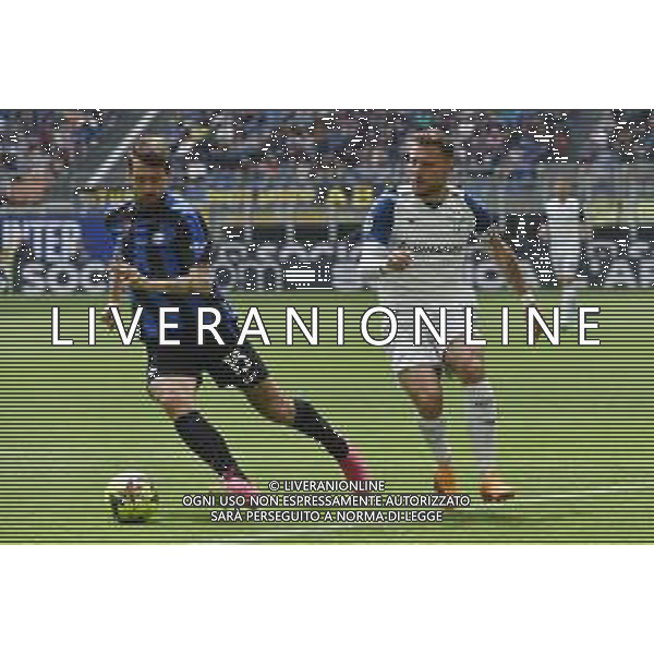 Francesco Acerbi (Inter) e Ciro Immobile (Lazio) Inter vs Lazio Milano 30-04-2023 Stadio Giuseppe Meazza - San Siro Campionato Serie A TIM - 32a giornata foto Roberto Garavaglia/ag. Aldo Liverani sas / AGENZIA ALDO LIVERANI SAS