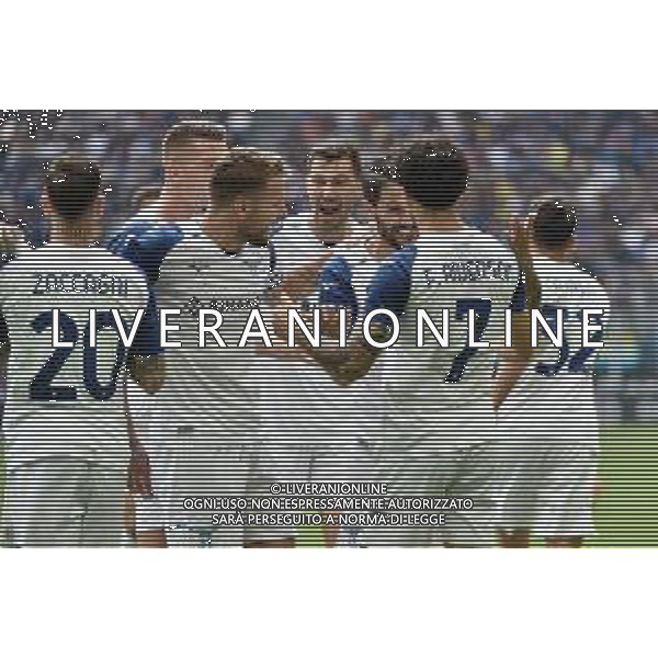 esultanza Lazio dopo il gol dell\'1 a 0 Felipe Anderson Inter vs Lazio Milano 30-04-2023 Stadio Giuseppe Meazza - San Siro Campionato Serie A TIM - 32a giornata foto Roberto Garavaglia/ag. Aldo Liverani sas / AGENZIA ALDO LIVERANI SAS