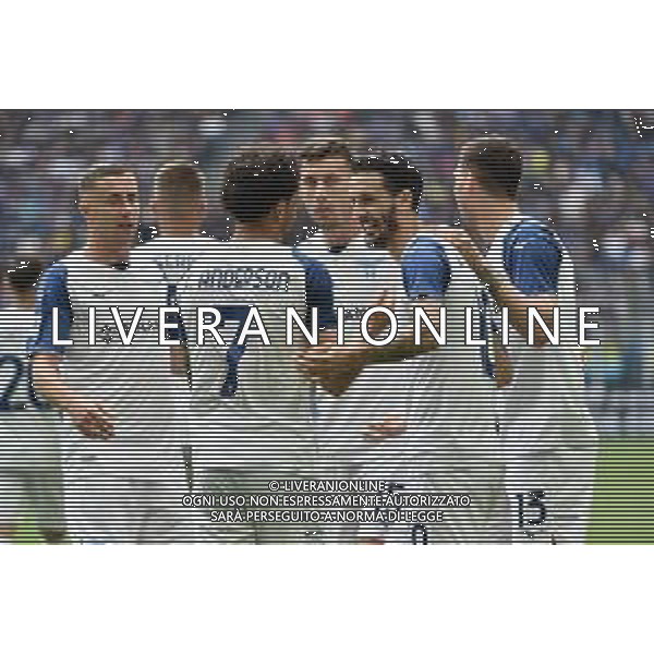 esultanza Lazio dopo il gol dell\'1 a 0 Felipe Anderson Inter vs Lazio Milano 30-04-2023 Stadio Giuseppe Meazza - San Siro Campionato Serie A TIM - 32a giornata foto Roberto Garavaglia/ag. Aldo Liverani sas / AGENZIA ALDO LIVERANI SAS