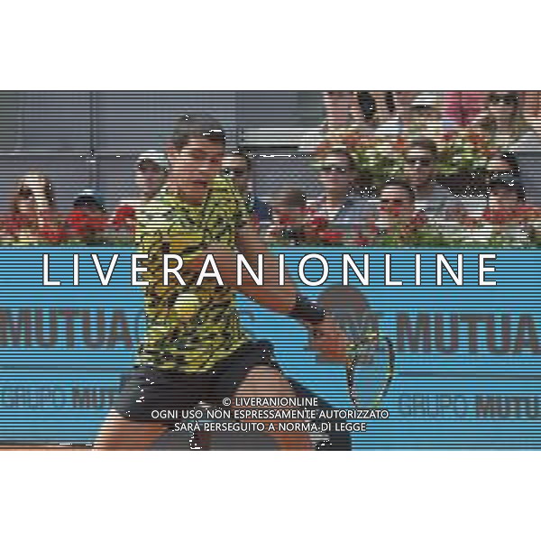 Mutua Madrid Open Carlos Alcaraz during his match against on Alexander Zverev of the Mutua Madrid Open at La Caja Magica on 2st May, 2023 in Madrid, ©Andrea Rosito / AGENZIA ALDO LIVERANI SAS