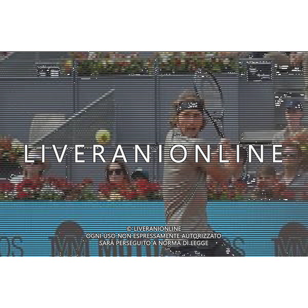 Mutua Madrid Open Alexander Zverev during his match against on Carlos Alcaraz of the Mutua Madrid Open at La Caja Magica on 2st May, 2023 in Madrid, ©Andrea Rosito / AGENZIA ALDO LIVERANI SAS