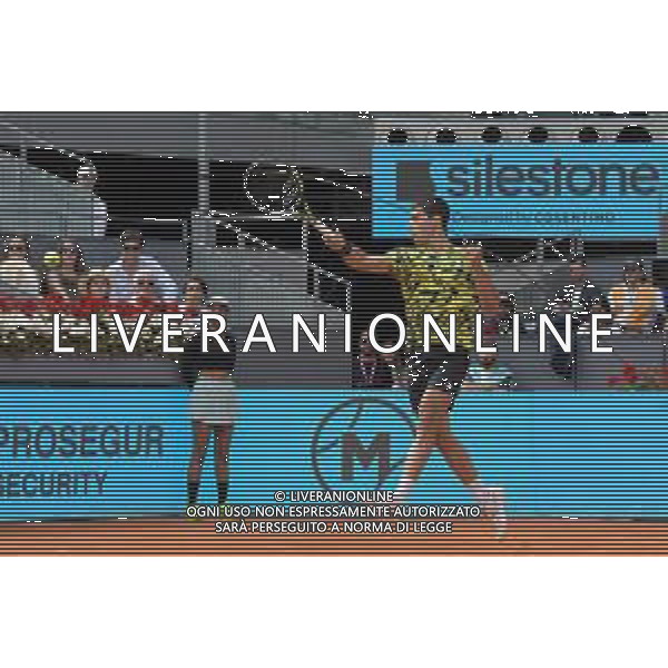 Mutua Madrid Open Carlos Alcaraz during his match against on Alexander Zverev of the Mutua Madrid Open at La Caja Magica on 2st May, 2023 in Madrid, ©Andrea Rosito / AGENZIA ALDO LIVERANI SAS