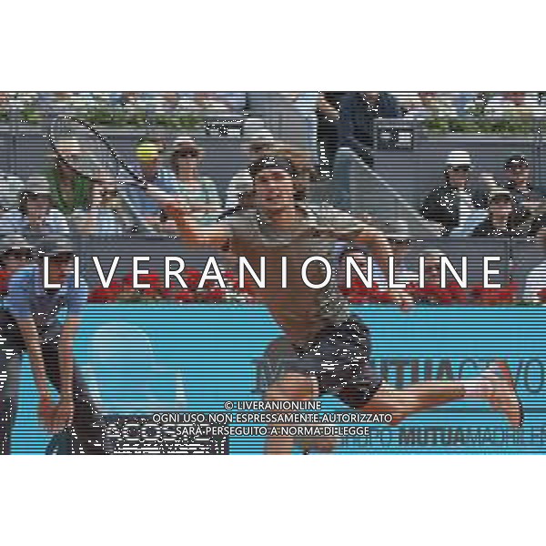 Mutua Madrid Open Alexander Zverev during his match against on Carlos Alcaraz of the Mutua Madrid Open at La Caja Magica on 2st May, 2023 in Madrid, ©Andrea Rosito / AGENZIA ALDO LIVERANI SAS