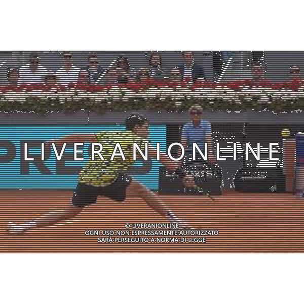 Mutua Madrid Open Carlos Alcaraz during his match against on Alexander Zverev of the Mutua Madrid Open at La Caja Magica on 2st May, 2023 in Madrid, ©Andrea Rosito / AGENZIA ALDO LIVERANI SAS