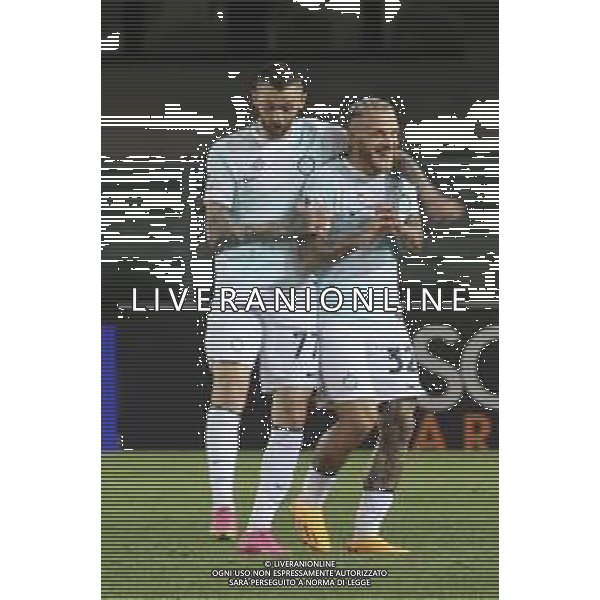 Esultanza federico Dimarco e marcelo Brozovic - of Inter FC celebrates after scoring during Hellas Verona vs FC Internazionale, 33° Serie A Tim 2022-23 game at Marcantonio Bentegodi Stadium in Verona, Italy, on May 03, 2023. (Photo by Davide Casentini) / AGENZIA ALDO LIVERANI SAS
