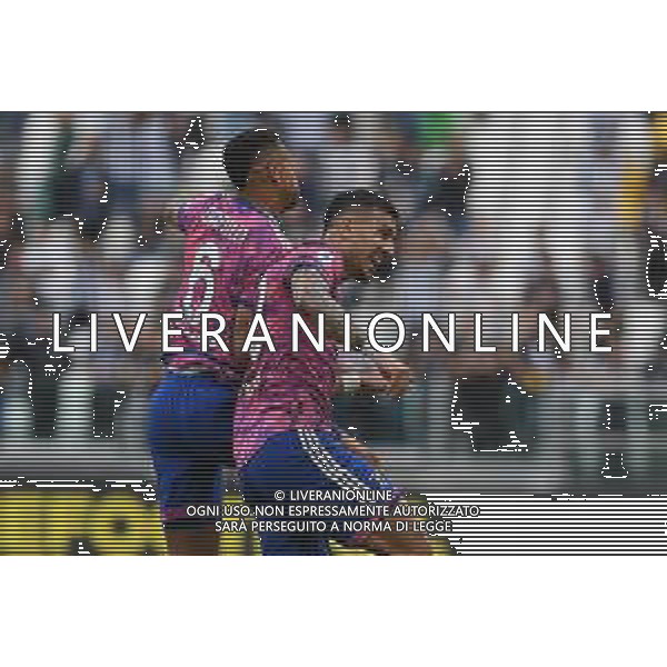 Torino 03.05.2023 Allianz Stadium Juventus vs Lecce Campionato Calcio Serie A TIM 2022/2023 33a giornata Nella foto: esultanza leandro paredes e danilo dopo il gol ©Viganti / AGENZIA ALDO LIVERANI SAS
