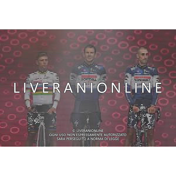 04-05-2023 Presentazione Squadre Giro D\'italia 2023; 2023, Soudal - Quickstep; Evenepoel, Remco; Ballerini, Davide; Cattaneo, Mattia; Pescara; ©SIROTTI / AGENZIA ALDO LIVERANI SAS