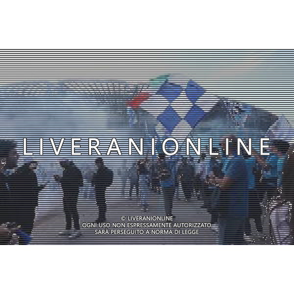 04-05-2023 napoli-festeggiamenti per la conquista del 3 scudetto del napoli calcio Festeggiamenti dei tifosi per la vittoria dello scudetto fuori lo stadio Diego Armando Maradona Foto Mosca, Ag.Liverani