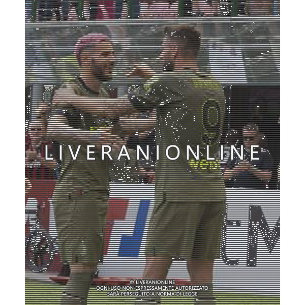 THEO HERNANDEZ DOPOGOL 06-05-2023 MILANO-CAMPIONATO DI CALCIO SERIE A MILAN-LAZIO NELLA FOTO THEO HERNANDEZ DOPO IL GOAL CON OLIVER GIROUD FOTO GIAMPIETRI PAOLO-AG ALDO LIVERANI SAS