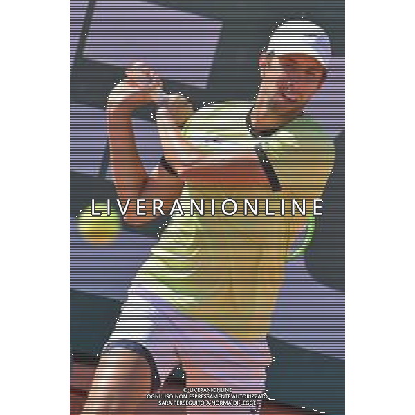 6-5-2023. Semifinali del singolo, torneo internazionale di tennis Sardegna Open Challenger 173, presso Tennis club Monte Urpinu, Cagliari. Garadel singolo tra Daniel Elahi Galan (Colombia) contro Ugo Humbert (Francia). Foto Salvatore Moi/Aldo Liverani s.a.s. Nella foto: Elahi Galan (Colombia)