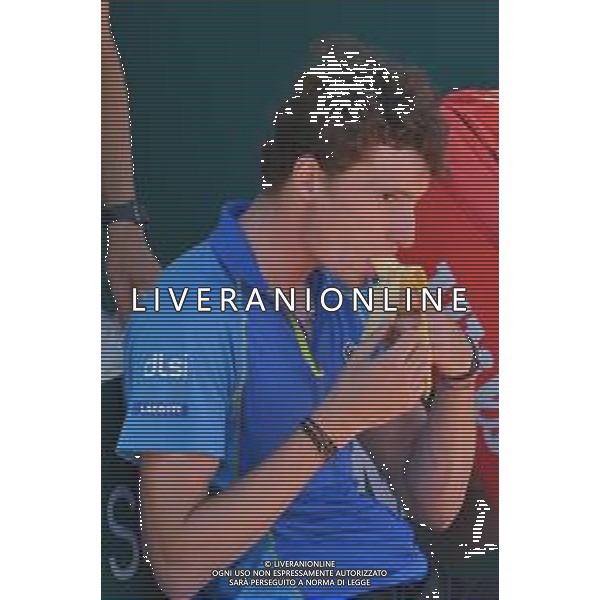 6-5-2023. Semifinali del singolo, torneo internazionale di tennis Sardegna Open Challenger 173, presso Tennis club Monte Urpinu, Cagliari. Garadel singolo tra Daniel Elahi Galan (Colombia) contro Ugo Humbert (Francia). Foto Salvatore Moi/Aldo Liverani s.a.s. Nella foto: Ugo Humbert (Francia)