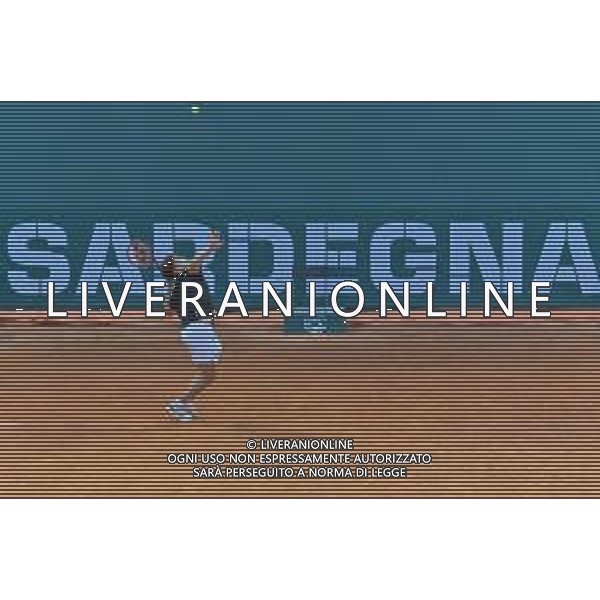 6-5-2023. Semifinali del singolo, torneo internazionale di tennis Sardegna Open Challenger 173, presso Tennis club Monte Urpinu, Cagliari. Laslo Djere (Serbia) contro Ben Shelton (USA). Foto Salvatore Moi/Aldo Liverani s.a.s. Nella foto: Ben Shelton (USA)