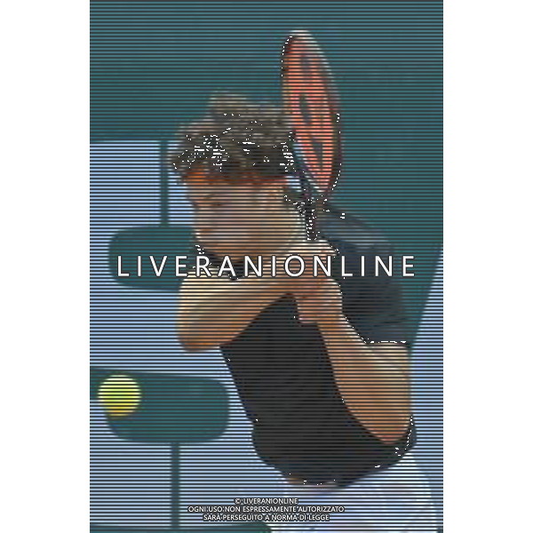 6-5-2023. Semifinali del singolo, torneo internazionale di tennis Sardegna Open Challenger 173, presso Tennis club Monte Urpinu, Cagliari. Laslo Djere (Serbia) contro Ben Shelton (USA). Foto Salvatore Moi/Aldo Liverani s.a.s. Nella foto: Ben Shelton (USA)
