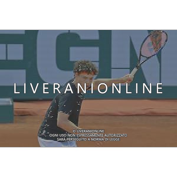 6-5-2023. Semifinali del singolo, torneo internazionale di tennis Sardegna Open Challenger 173, presso Tennis club Monte Urpinu, Cagliari. Laslo Djere (Serbia) contro Ben Shelton (USA). Foto Salvatore Moi/Aldo Liverani s.a.s. Nella foto: Ben Shelton (USA)