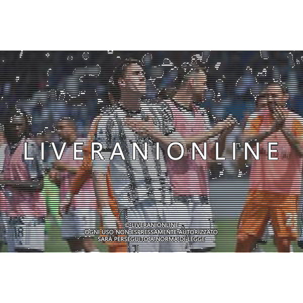 Dusan Vlahovic (Juventus) esultanza a fine partita Atalanta vs Juventus Bergamo 24-04-2023 Gewiss Stadium - Stadio Atleti Azzurri d\'Italia Campionato Serie A TIM - 34a giornata foto Roberto Garavaglia/ag. Aldo Liverani sas / AGENZIA ALDO LIVERANI SAS