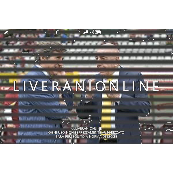TVMV-Torino 07.05.2023 Stadio Grande Torino ©Manuela Viganti/Agenzia Aldo Liverani Torino vs Monza Campionato Calcio Serie A TIM 2022/2023 34a giornata Nella foto: urbano cairo e adriano galliani ©Viganti / AGENZIA ALDO LIVERANI SAS