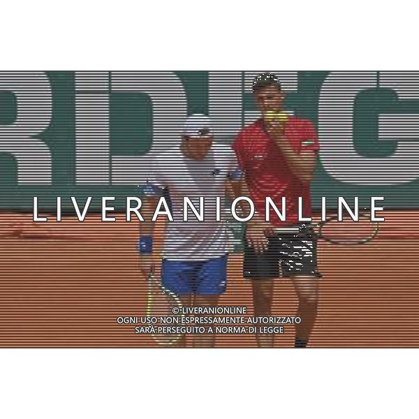 07-05-2023 Finale del doppio, torneo internazionale di tennis Sardegna Open Challenger 173, presso Tennis club Monte Urpinu, Cagliari. In gara Maximo Gonzalez (Argentina) e Andres Molteni (Argentina) contro Alexander Erler (Austria) e Lucas Miedler (Austria). Foto Salvatore Moi/Aldo Liverani s.a.s. Nella foto: Andres Molteni (Argentina) contro Alexander Erler (Austria)