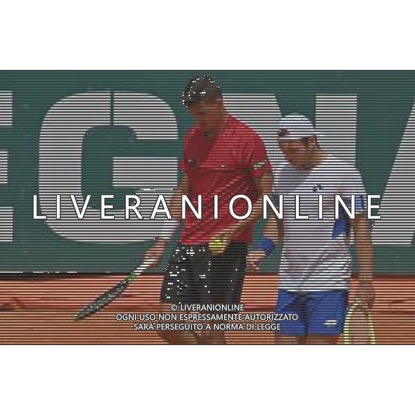 07-05-2023 Finale del doppio, torneo internazionale di tennis Sardegna Open Challenger 173, presso Tennis club Monte Urpinu, Cagliari. In gara Maximo Gonzalez (Argentina) e Andres Molteni (Argentina) contro Alexander Erler (Austria) e Lucas Miedler (Austria). Foto Salvatore Moi/Aldo Liverani s.a.s. Nella foto: Andres Molteni (Argentina) contro Alexander Erler (Austria)