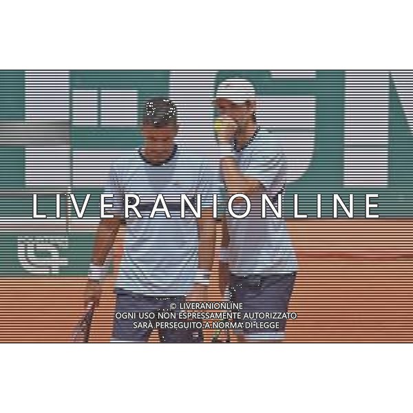 07-05-2023 Finale del doppio, torneo internazionale di tennis Sardegna Open Challenger 173, presso Tennis club Monte Urpinu, Cagliari. In gara Maximo Gonzalez (Argentina) e Andres Molteni (Argentina) contro Alexander Erler (Austria) e Lucas Miedler (Austria). Foto Salvatore Moi/Aldo Liverani s.a.s. Nella foto: Maximo Gonzalez (Argentina) e Andres Molteni (Argentina)
