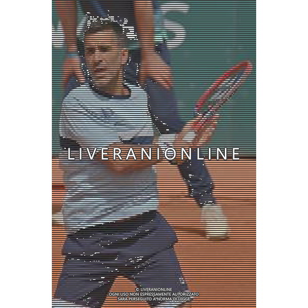 07-05-2023 Finale del doppio, torneo internazionale di tennis Sardegna Open Challenger 173, presso Tennis club Monte Urpinu, Cagliari. In gara Maximo Gonzalez (Argentina) e Andres Molteni (Argentina) contro Alexander Erler (Austria) e Lucas Miedler (Austria). Foto Salvatore Moi/Aldo Liverani s.a.s. Nella foto: Andres Molteni (Argentina)