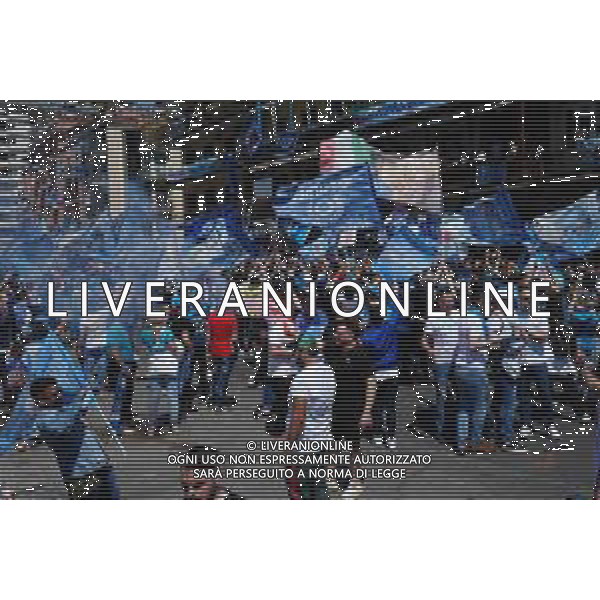 Napoli vs Fiorentina 34a giornata Campionato Calcio Serie A TIM 07.05.2023 Nella foto i Festeggiamenti dei tifosi prima di entrare allo stadio per la vittoria del terzo scudetto del Napoli campione d\'Italia Foto Mosca / AGENZIA ALDO LIVERANI SAS