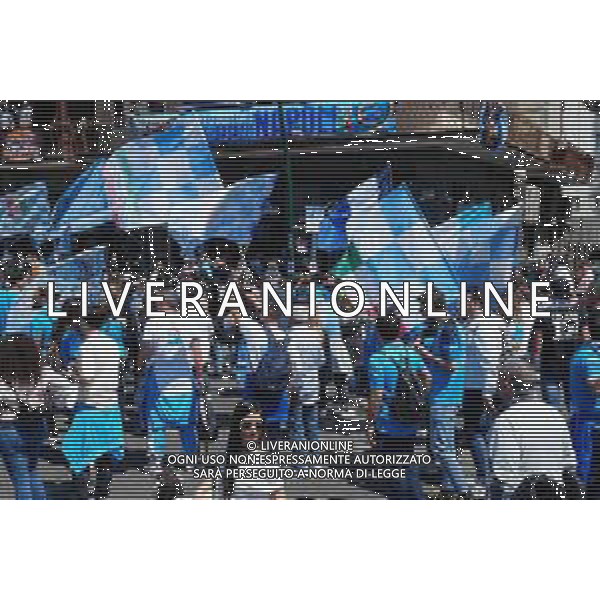 Napoli vs Fiorentina 34a giornata Campionato Calcio Serie A TIM 07.05.2023 Nella foto i Festeggiamenti dei tifosi prima di entrare allo stadio per la vittoria del terzo scudetto del Napoli campione d\'Italia Foto Mosca / AGENZIA ALDO LIVERANI SAS
