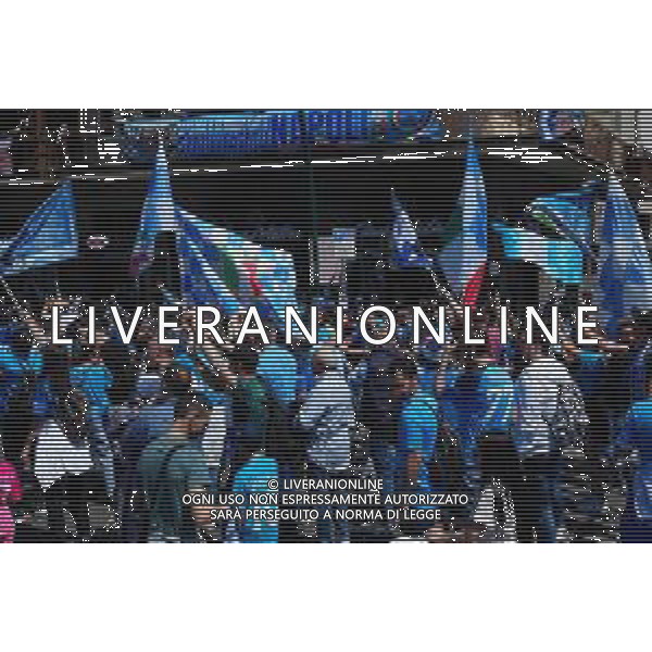 Napoli vs Fiorentina 34a giornata Campionato Calcio Serie A TIM 07.05.2023 Nella foto i Festeggiamenti dei tifosi prima di entrare allo stadio per la vittoria del terzo scudetto del Napoli campione d\'Italia Foto Mosca / AGENZIA ALDO LIVERANI SAS