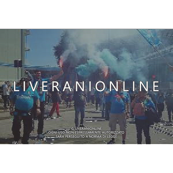 Napoli vs Fiorentina 34a giornata Campionato Calcio Serie A TIM 07.05.2023 Nella foto i Festeggiamenti dei tifosi prima di entrare allo stadio per la vittoria del terzo scudetto del Napoli campione d\'Italia Foto Mosca / AGENZIA ALDO LIVERANI SAS