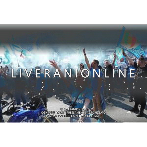 Napoli vs Fiorentina 34a giornata Campionato Calcio Serie A TIM 07.05.2023 Nella foto i Festeggiamenti dei tifosi prima di entrare allo stadio per la vittoria del terzo scudetto del Napoli campione d\'Italia Foto Mosca / AGENZIA ALDO LIVERANI SAS