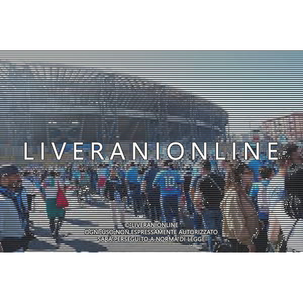 Napoli vs Fiorentina 34a giornata Campionato Calcio Serie A TIM 07.05.2023 Nella foto i Festeggiamenti dei tifosi prima di entrare allo stadio per la vittoria del terzo scudetto del Napoli campione d\'Italia Foto Mosca / AGENZIA ALDO LIVERANI SAS