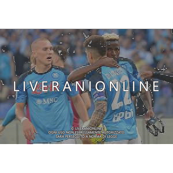 Napoli vs Fiorentina 34a giornata Campionato Calcio Serie A TIM 07.05.2023 Nella foto ESULTANZA dopo il gol di Victor Osimhen con Giovanni di Lorenzo Foto Mosca / AGENZIA ALDO LIVERANI SAS