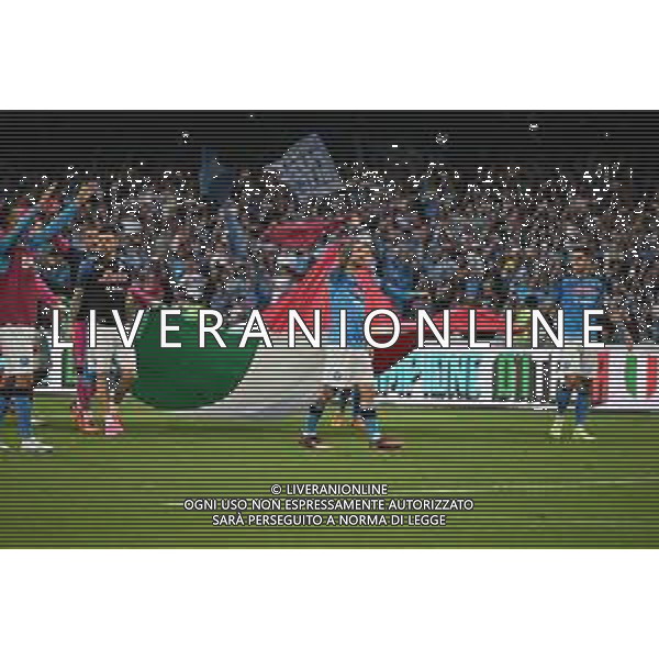 Napoli vs Fiorentina 34a giornata Campionato Calcio Serie A TIM 07.05.2023 Nella foto ESULTANZA A FINE GARA - FESTEGGIAMENTI DEI GIOCATORI DEL NAPOLI CAMPIONI D\'ITALIA PER LA VITTORIA DEL TERZO SCUDETTO Foto Mosca / AGENZIA ALDO LIVERANI SAS