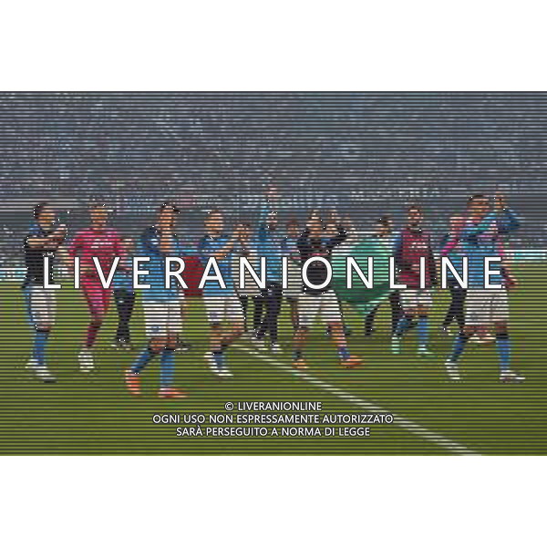 Napoli vs Fiorentina 34a giornata Campionato Calcio Serie A TIM 07.05.2023 Nella foto ESULTANZA A FINE GARA - FESTEGGIAMENTI DEI GIOCATORI DEL NAPOLI CAMPIONI D\'ITALIA PER LA VITTORIA DEL TERZO SCUDETTO Foto Mosca / AGENZIA ALDO LIVERANI SAS