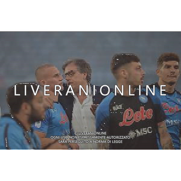 Napoli vs Fiorentina 34a giornata Campionato Calcio Serie A TIM 07.05.2023 Nella foto ESULTANZA A FINE GARA - FESTEGGIAMENTI DEI GIOCATORI DEL NAPOLI CAMPIONI D\'ITALIA PER LA VITTORIA DEL TERZO SCUDETTO - GIUNTOLI Foto Mosca / AGENZIA ALDO LIVERANI SAS