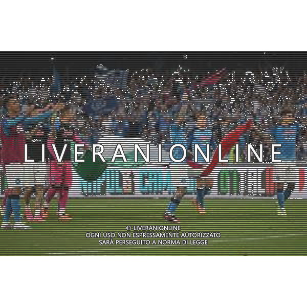 Napoli vs Fiorentina 34a giornata Campionato Calcio Serie A TIM 07.05.2023 Nella foto ESULTANZA A FINE GARA - FESTEGGIAMENTI DEI GIOCATORI DEL NAPOLI CAMPIONI D\'ITALIA PER LA VITTORIA DEL TERZO SCUDETTO - LUCIANO SPALLETTI Foto Mosca / AGENZIA ALDO LIVERANI SAS
